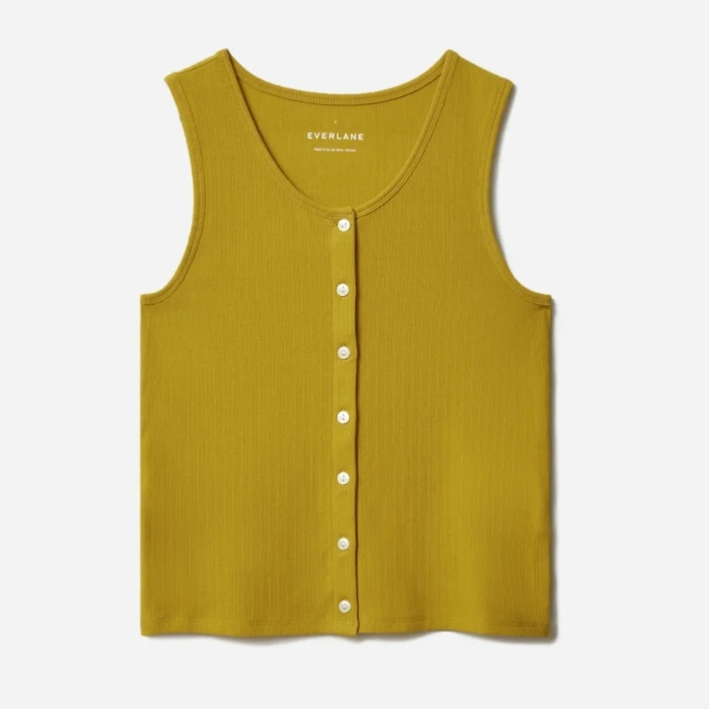 Everlane Selfie Tank in Green Opal